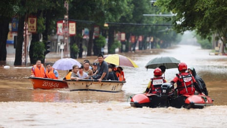 Typhoon Narra floods cities in China’s Guangxi region – video