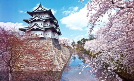 A view of Hirosaki Castle in Aomori prefecture