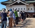 About 1,800 people pull 400-tonne Hirosaki castle in Aomori prefecture