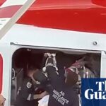 Two men have been airlifted to hospital with life-threatening injuries after suspected axe attack at a home in the Gippsland town of Tyers, Victoria