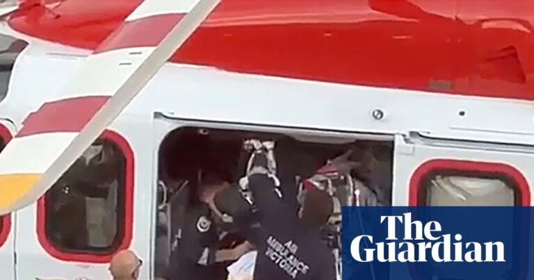 Two men have been airlifted to hospital with life-threatening injuries after suspected axe attack at a home in the Gippsland town of Tyers, Victoria