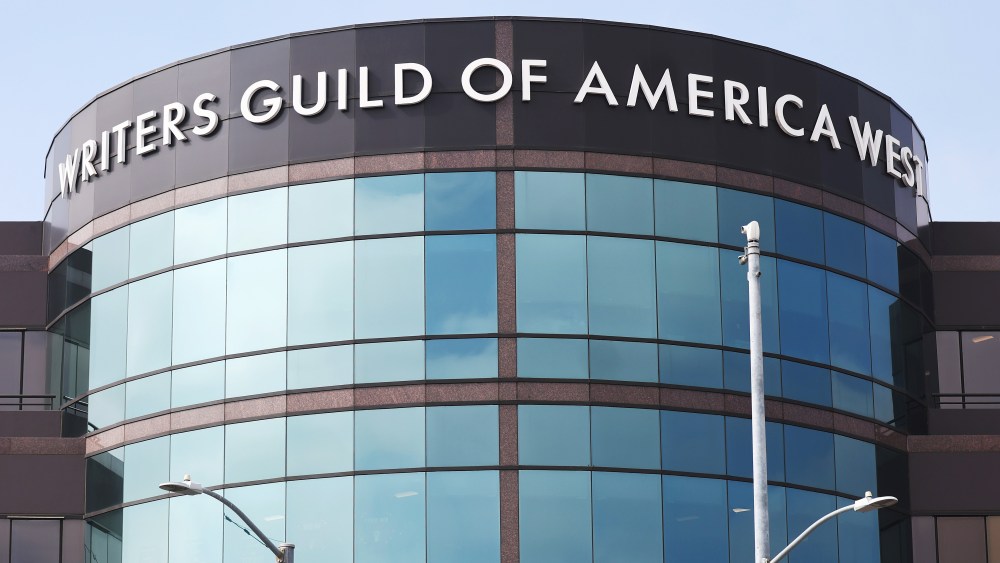 LOS ANGELES, CALIFORNIA - SEPTEMBER 25: The Writers Guild of America West headquarters is viewed on September 25, 2023 in Los Angeles, California. Hollywood is awaiting the final vote on a tentative contract agreement between over 11,000 Writers Guild of America members and Hollywood studios in the nearly 150-day writers strike. (Photo by Mario Tama/Getty Images)