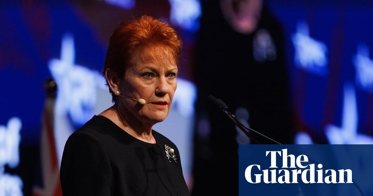 One Nation leader Pauline Hanson speaking a CPAC