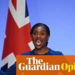Kemi Badenoch giving her speech to the Tory party conference